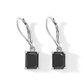 D'Joy Schwarzer Moissanit Ohrringe 925 Silber Rhodiniert ca. 3,34 ct.