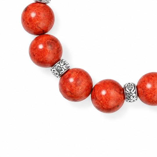 EVER TRUE Magnesit Armband ca. BR-Stretch cm Nickelfreies Messing Platiniert ca. 220.00 ct