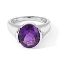 EVER TRUE Afrikanischer Amethyst Ring 316L Edelstahl (Größe 17.00) ca. 4,35 ct