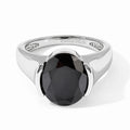 EVER TRUE Schwarzer Spinell Ring 316L Edelstahl (Größe 17.00) ca. 4,00 ct