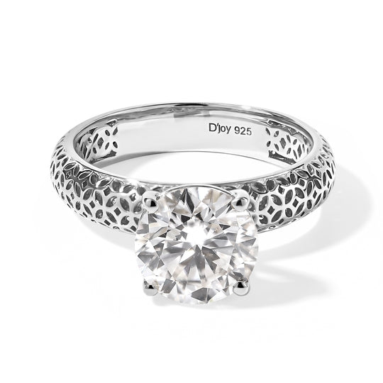 D'Joy Moissanit Ring 925 Silber Vergoldet (Größe 21.00) ca. 2,30 ct