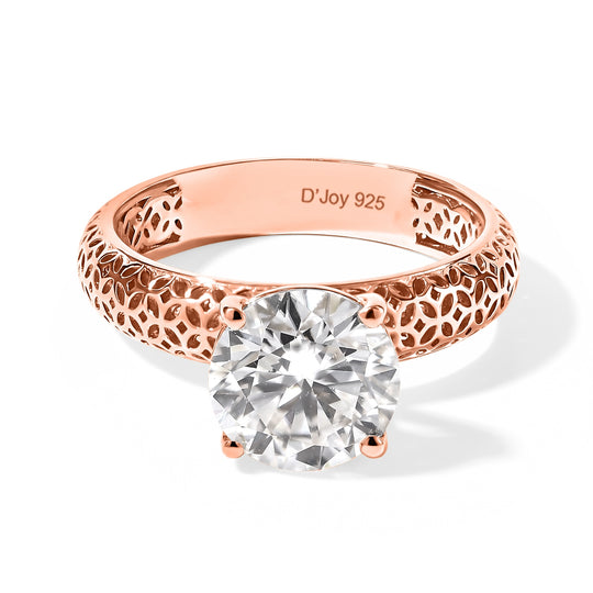 D'Joy Moissanit Ring 925 Silber Platiniert (Größe 17.00) ca. 2,30 ct