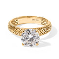 D'Joy Moissanit Ring 925 Silber Vergoldet (Größe 18.00) ca. 2,30 ct