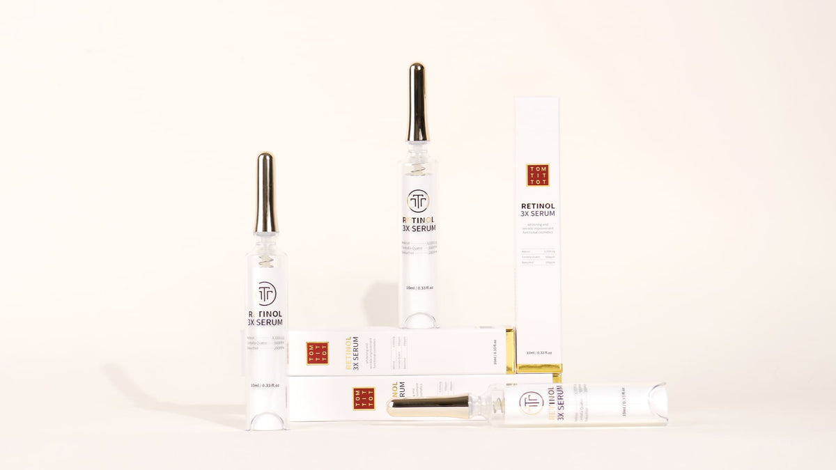 TOM-TIT-TOT Retinol 3X Serum, koreanische Gesichtspflege mit Retinol und Bakuchiol, 10ml