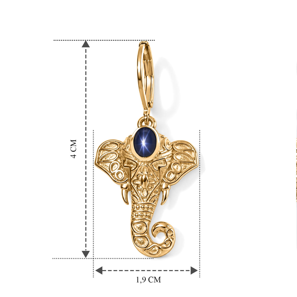 EVER TRUE Diffundierter Stern blauer Saphir Ohrringe Reine Bronze (5-10 Werktage Lieferzeit) ca. 1,68 ct.