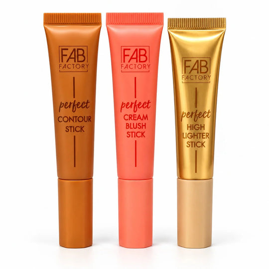 The Fab Factory 3-teiliges Make-up-Set-Highlighter, Rouge & Contouring (je 15 ml)