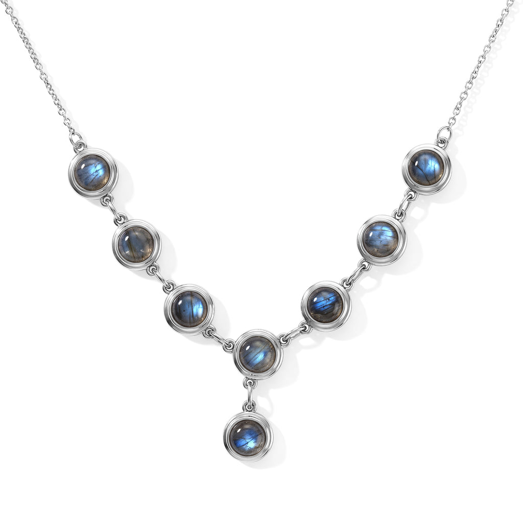 EVER TRUE AAA Labradorit Halskette ca. 45 cm 316L Edelstahl ca. 13,35 ct.