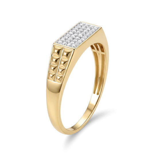 D'Joy Weißer Diamant Ring 925 Silber Rhodiniert (Größe 20.00) ca. 0,23 ct