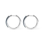 D'Joy Blauer Diamant (IR) Ohrringe 925 Silber Rhodiniert   ca. 0,33 ct.