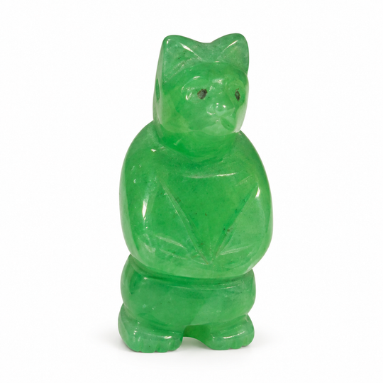 Dekorative Bärenfigur aus Howlith, ca. 71.70 ct