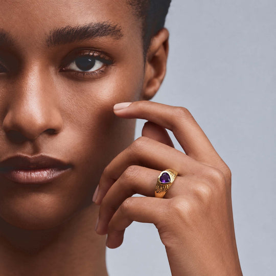 EVER TRUE Afrikanischer Amethyst Ring Reine Bronze (Größe 18.00) ca. 1,12 ct