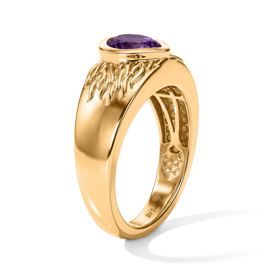 EVER TRUE Afrikanischer Amethyst Ring Reine Bronze (Größe 18.00) ca. 1,12 ct