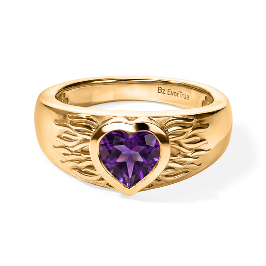 EVER TRUE Afrikanischer Amethyst Ring Reine Bronze (Größe 18.00) ca. 1,12 ct