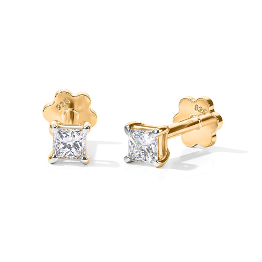 LUXURIANT DIAMOND - Lab Grown Diamant SI-GH Ohrringe 925 Silber 750 Roségold vermeil ca. 1,00 ct.