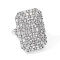 D'Joy Moissanit Ring 925 Silber Rhodiniert (Größe 19.00) ca. 3,51 ct