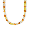 EVER TRUE Serpentin, Bernstein Halskette ca. 50 cm 316L Edelstahl ca. 135.00 ct