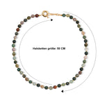 EVER TRUE Moosachat Halskette ca. 50 cm Nickelfreies Messing 750 Vergoldet ca. 165.00 ct