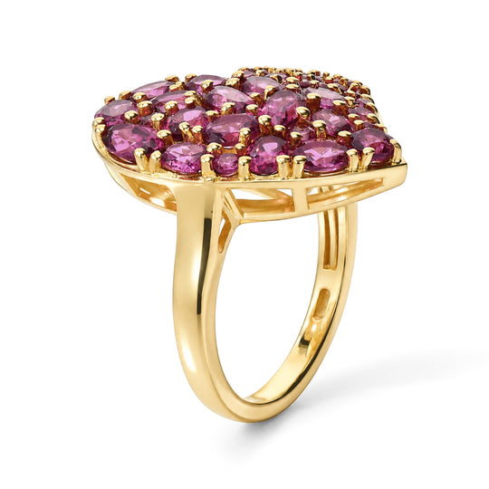 EVER TRUE Natürlicher Rhodolith Granat Ring Reine Bronze (Größe 19.00) ca. 5,16 ct