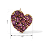 EVER TRUE Natürlicher Rhodolith Granat Ohrringe Reine Bronze ca. 4,27 ct.