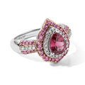 D'Joy AAA Rosa Turmalin, Rosa Saphir Ring 925 Silber Rhodiniert (Größe 17.00)  ca. 1.72 ct