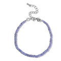 EVER TRUE Tansanit Armband ca. 19 cm+5 cm Extender 316L Edelstahl ca. 23.00 ct