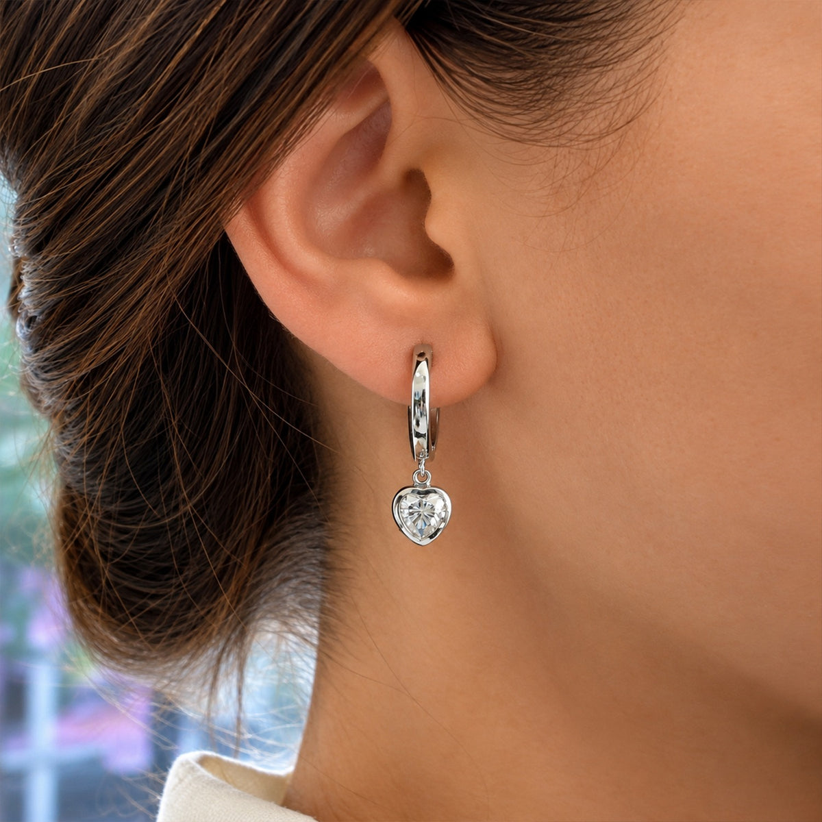D'Joy Moissanit Ohrringe 925 Silber Rhodiniert ca. 1,30 ct.