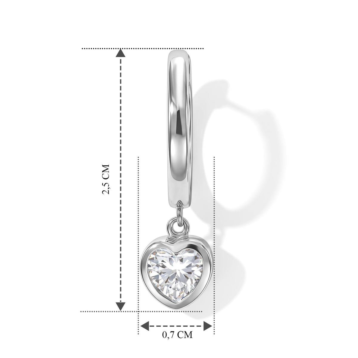 D'Joy Moissanit Ohrringe 925 Silber Rhodiniert ca. 1,30 ct.