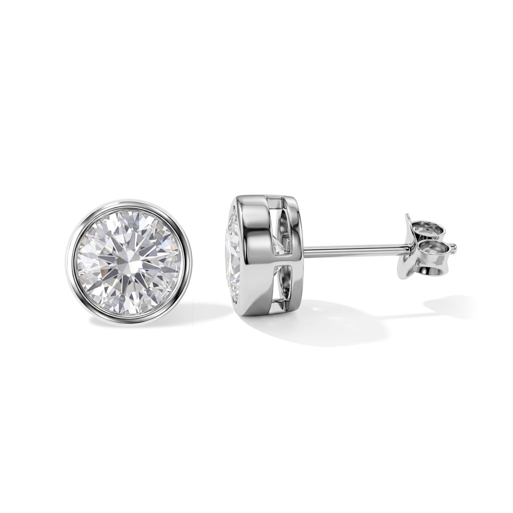 VS Moissanit GRA zertifiziert Ohrringe 925 Silber Rhodiniert ca. 2,40 ct.