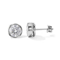 VS Moissanit GRA zertifiziert Ohrringe 925 Silber Rhodiniert ca. 2,40 ct.
