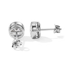 VS Moissanit GRA zertifiziert Ohrringe 925 Silber Rhodiniert ca. 2,40 ct.
