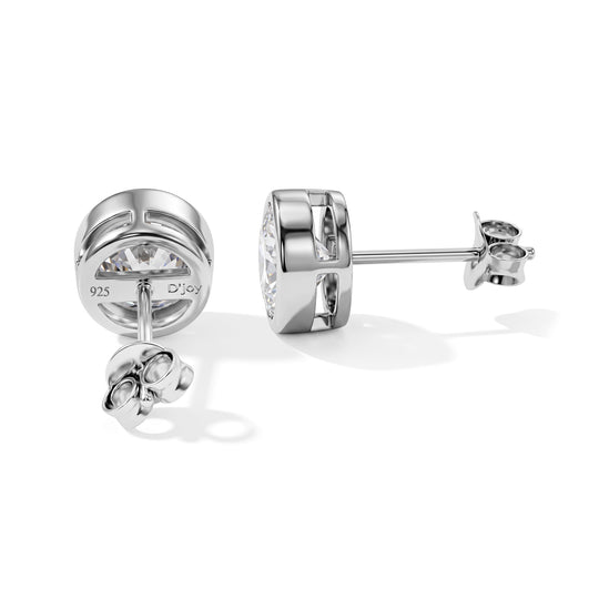 VS Moissanit GRA zertifiziert Ohrringe 925 Silber Rhodiniert ca. 2,40 ct.