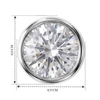 VS Moissanit GRA zertifiziert Ohrringe 925 Silber Rhodiniert ca. 2,40 ct.