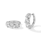VS Moissanit GRA zertifiziert Ohrringe 925 Silber Rhodiniert ca. 4,85 ct.