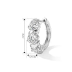 VS Moissanit GRA zertifiziert Ohrringe 925 Silber Rhodiniert ca. 4,85 ct.