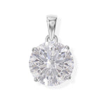 VS Moissanit Anhänger 925 Silber Rhodiniert ca. 6,00 ct.