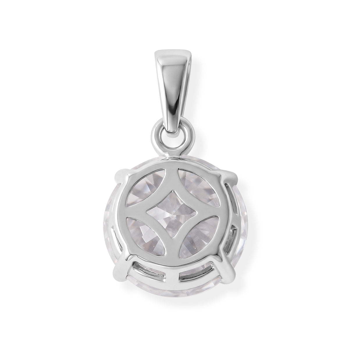 VS Moissanit Anhänger 925 Silber Rhodiniert ca. 6,00 ct.