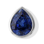 Laborgezüchteter Ceylon-Blau-Saphir Anhänger 925 Silber Rhodiniert ca. 4,70 ct.