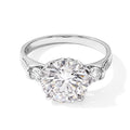 VS Moissanit Ring 925 Silber Rhodiniert (Größe 16.00) ca. 4,30 ct