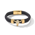 Weißer Zirkonia Armband ca. 20 cm 316L Edelstahl Vergoldet