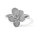 EVER TRUE Weißer Diamant Ring Nickelfreies Messing (Größe 17.00) ca. 0,01 ct
