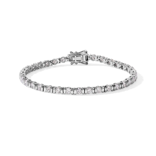 D'Joy Moissanit Armband ca. 20 cm 925 Silber Rhodiniert ca. 8,02 ct.