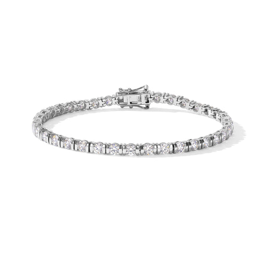 D'Joy Moissanit Armband ca. 20 cm 925 Silber Rhodiniert ca. 8,02 ct.