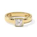 LUXURIANT DIAMOND - Lab Grown Diamant SI-GH Ring 925 Silber 750 Gelbgold vermeil (Größe 18.00) ca. 1,00 ct