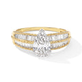 LUXURIANT DIAMOND - Lab Grown Diamant SI-GH Ring 925 Silber 750 Gelbgold vermeil (Größe 16.00) ca. 2,48 ct