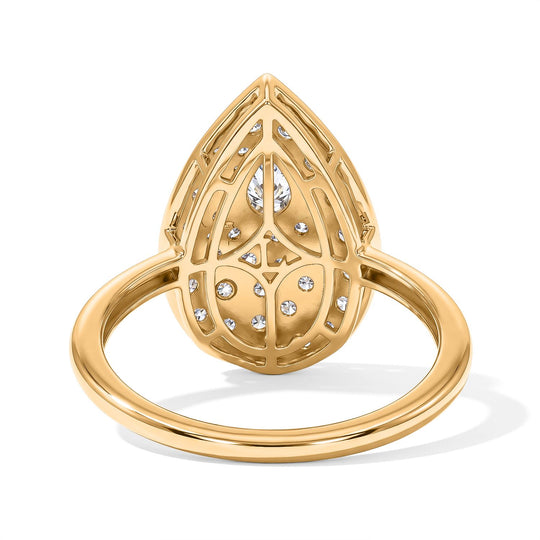 LUXURIANT DIAMOND - Lab Grown Diamant SI-GH Ring 925 Silber 750 Gelbgold vermeil (Größe 16.00) ca. 1,50 ct