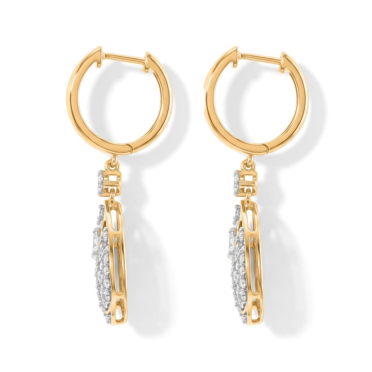 LUXURIANT DIAMOND - Lab Grown Diamant SI-GH Ohrringe 925 Silber 750 Gelbgold vermeil ca. 1.49 ct
