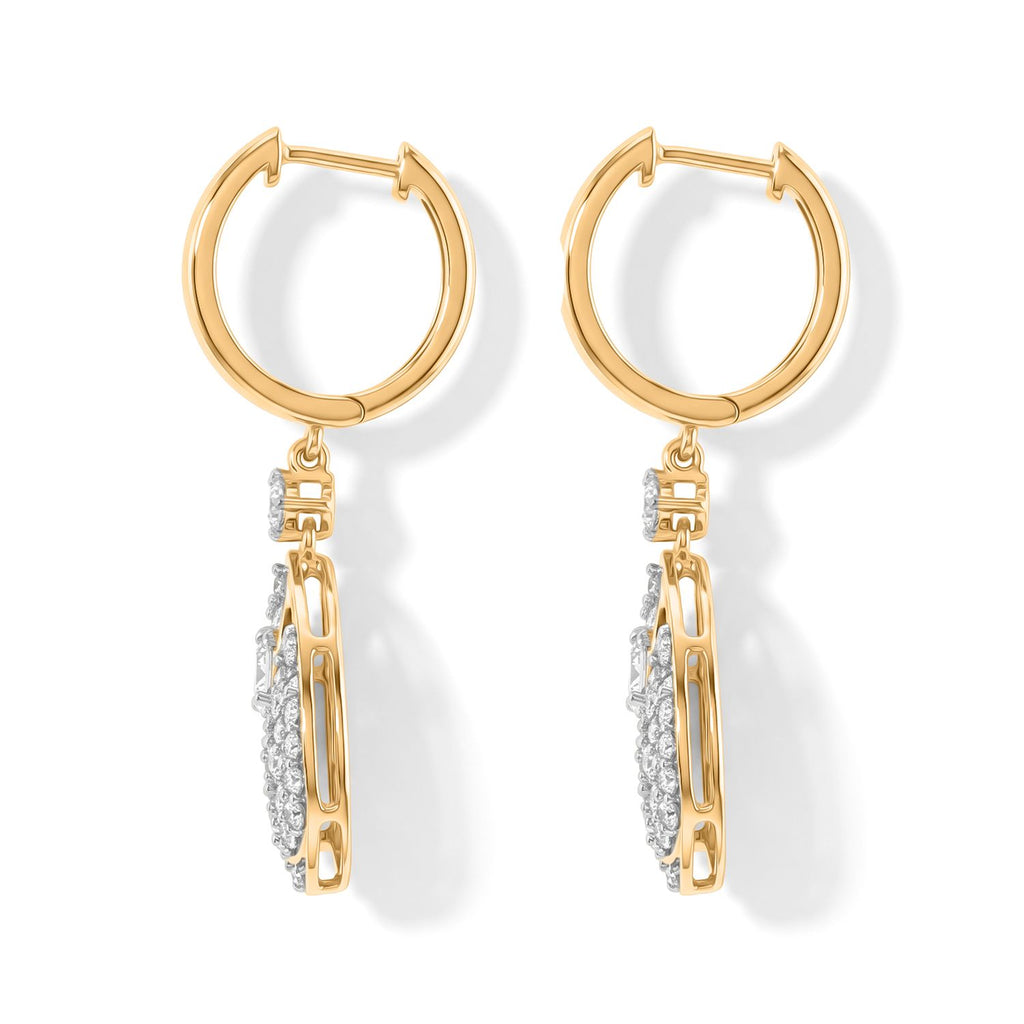 LUXURIANT DIAMOND - Lab Grown Diamant SI-GH Ohrringe 925 Silber 750 Gelbgold vermeil ca. 1.49 ct