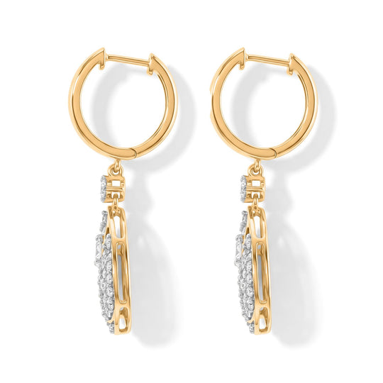 LUXURIANT DIAMOND - Lab Grown Diamant SI-GH Ohrringe 925 Silber 750 Gelbgold vermeil ca. 1.49 ct