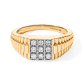 LUXURIANT DIAMOND - Lab Grown Diamant SI-GH Ring 925 Silber 750 Gelbgold vermeil (Größe 18.00) ca. 0,25 ct