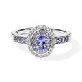D'Joy Tansanit Ring 925 Silber Rhodiniert (Größe 17.00) (10-15 Werktage Lieferzeit) ca. 0,79 ct